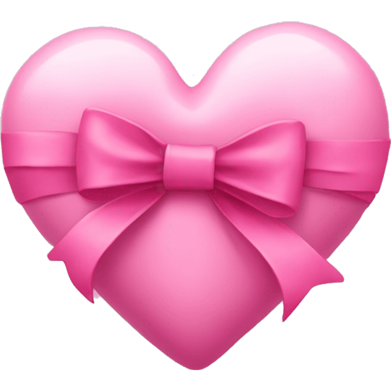 a pink heart wrapped by a bow emoji