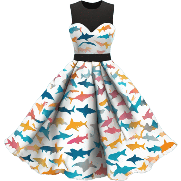 Shark dress  emoji