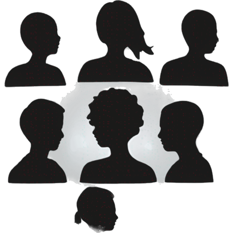 silhouette group emoji