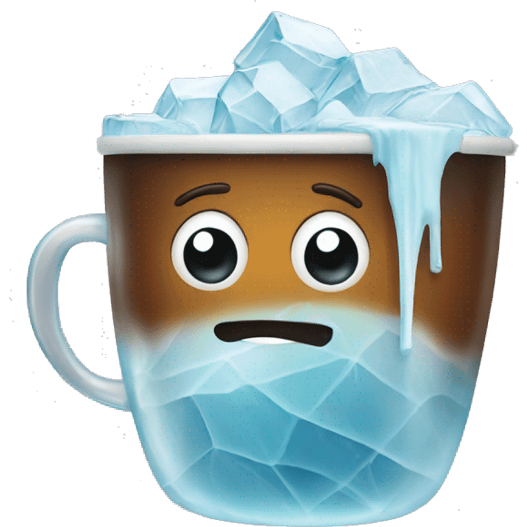 ice with coffe emoji