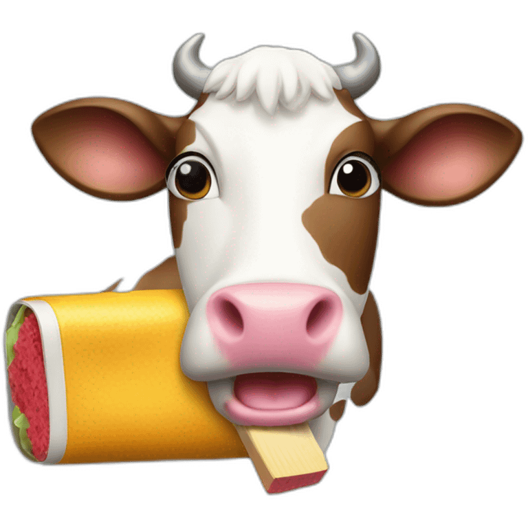 pencil case eats a cow emoji