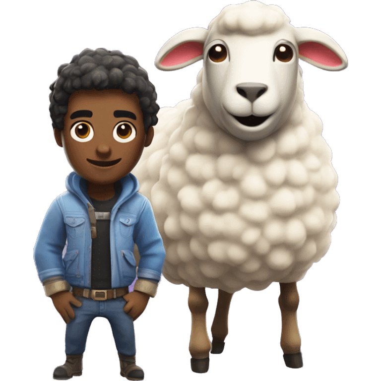 Fortnite and a sheep emoji