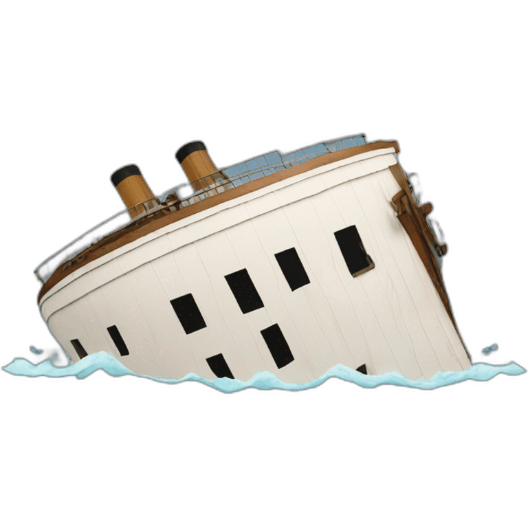 sinking titanic emoji