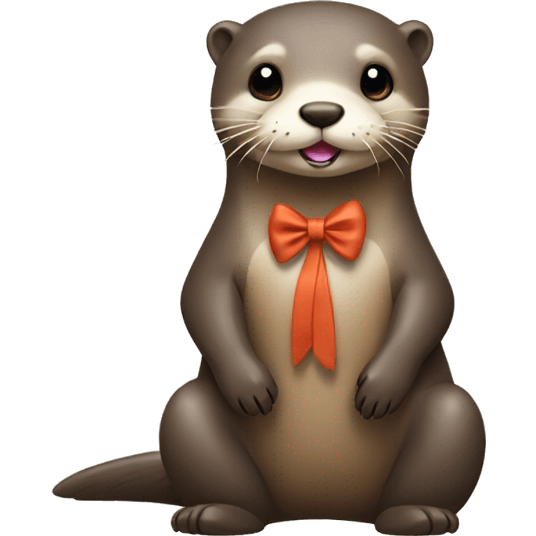 otter with bow emoji