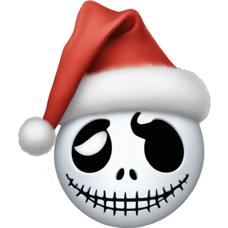 Jack skellington santa hat emoji