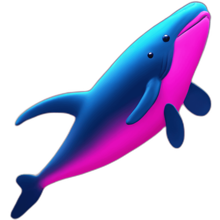 Baleine neon pink in sky emoji