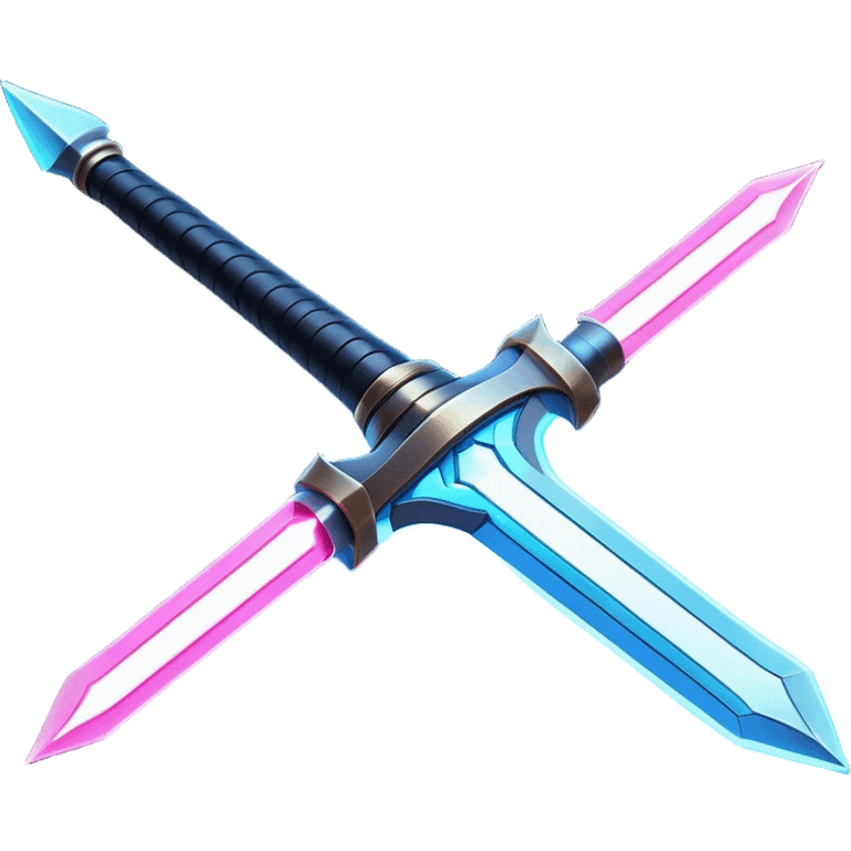 Clash of Clans aesthetic: Cinematic heroic Laser halo Sword Emoji, rendered in a 3D vector-style similar to standard emojis with minimal shading and bold, simplified shapes. A compact, vibrant energy blade with a neon-hued, glowing edge and futuristic hilt, softly glowing with a radiant cosmic charm. Simplified yet unmistakably iconic, highly detailed and consistent, glowing with a soft pulsating brilliance and high shine. Stylized with a touch of interstellar elegance and a soft glowing outline, capturing the essence of a legendary energy blade with a friendly, playful manner! emoji