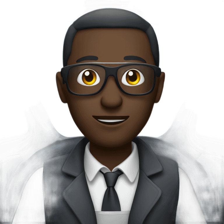 a dark man driving a airplane emoji