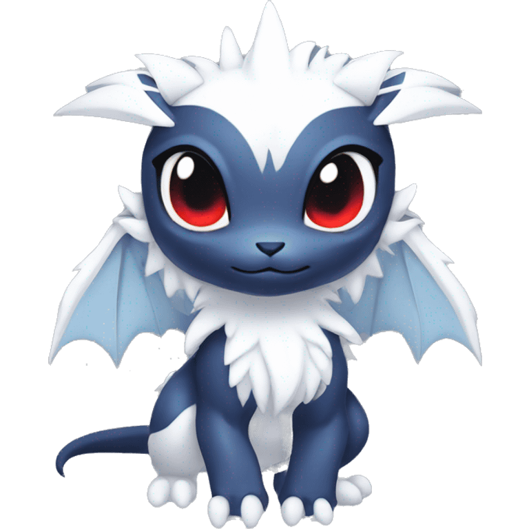 Cool Kawaii Baby Chibi Nargacuga-Absol-Pokémon Full Body Detailed High Quality emoji