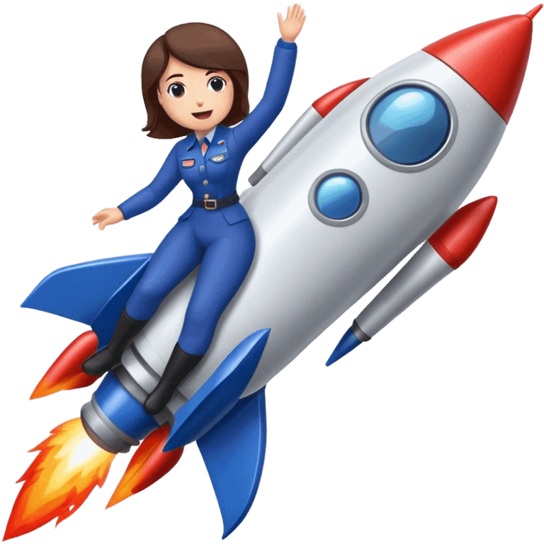 france riding a rocket ship boom! emoji