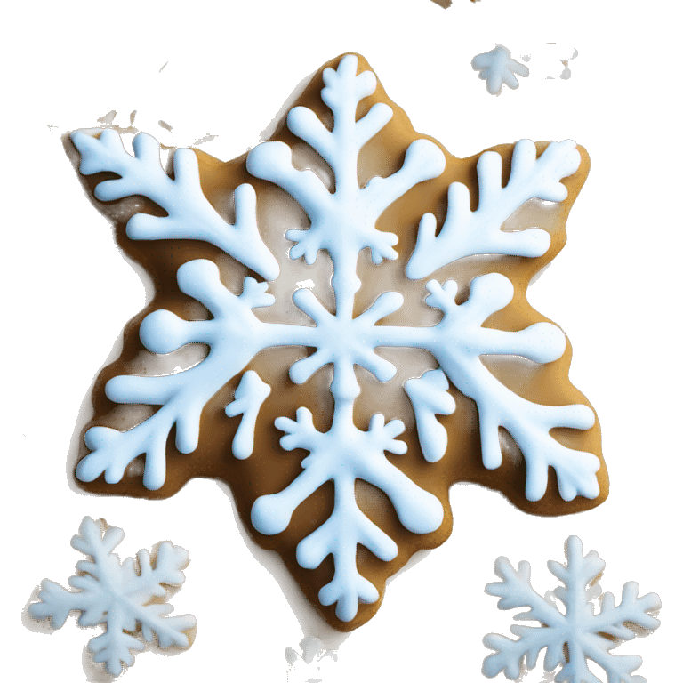 Snowflake cookie emoji