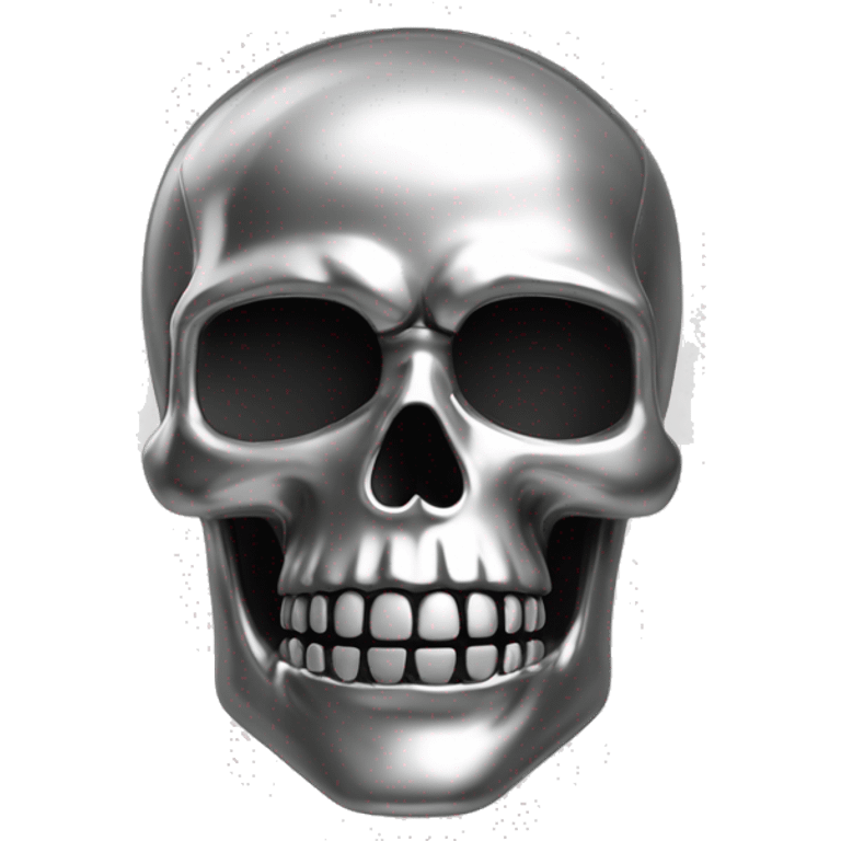 Shape Round and three dimensional
Color Cool platinum shine
Details Precisely designed skull with a glossy surface
Pose Modern and advanced emoji