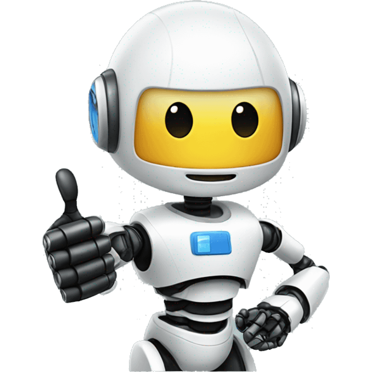 robot giving a thumbs up emoji