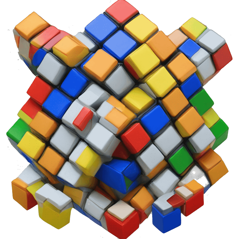 building blocks Rubik's Cube emoji