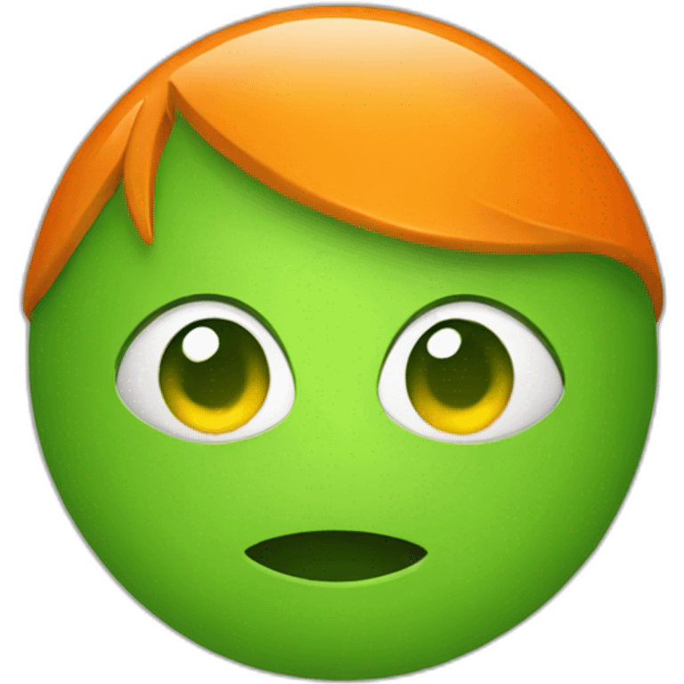 Green orange emoji