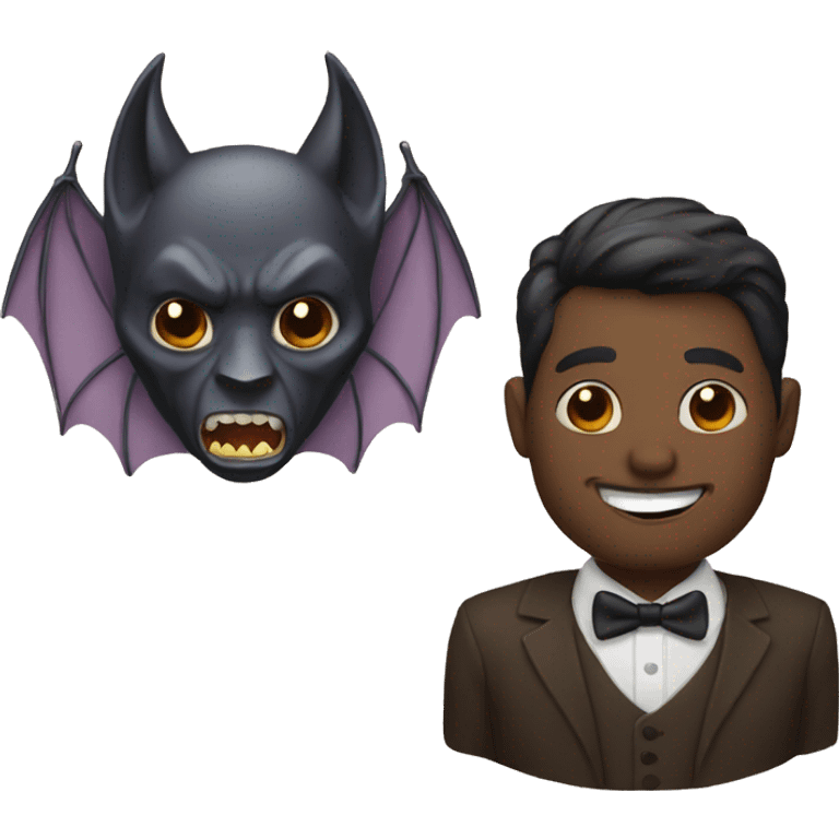 Bat with a man emoji