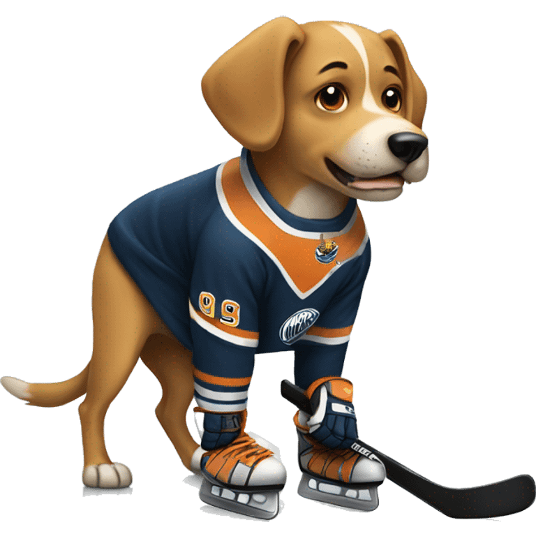 Hockey dog emoji