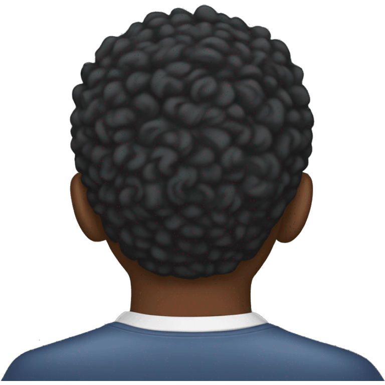 Back of head African Male Short afro emoji