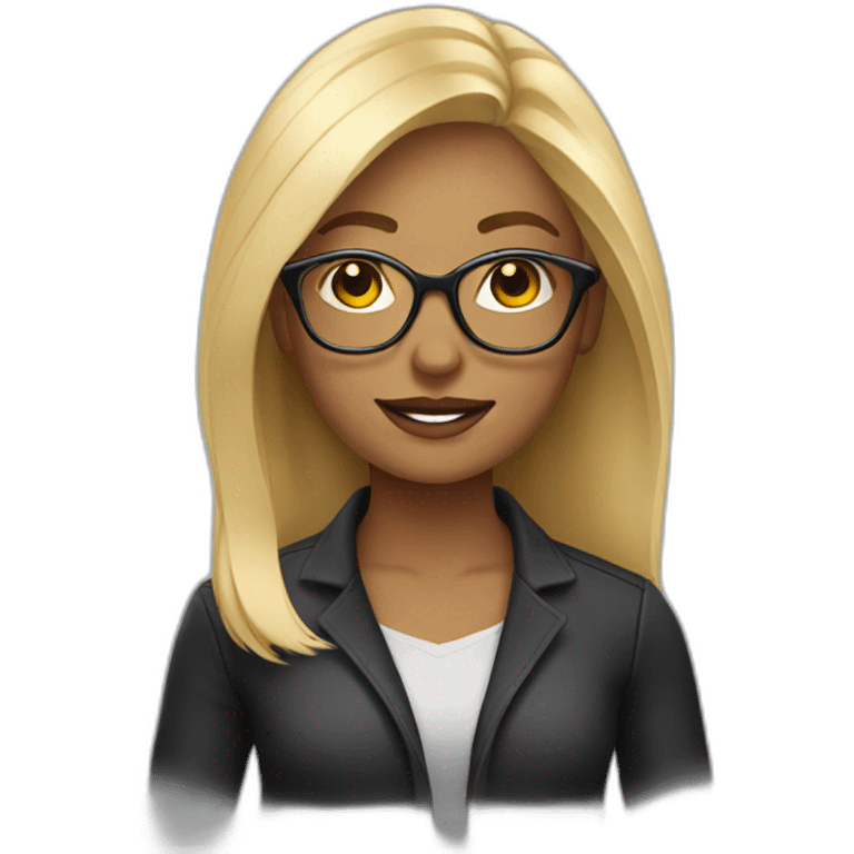 web design blonde with glasses emoji