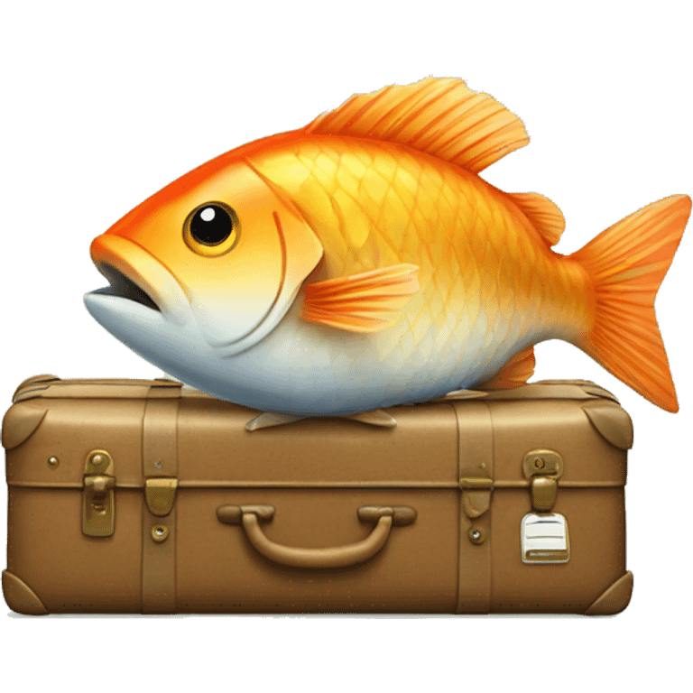 Fish with luggage emoji