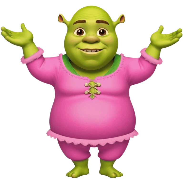 shrek shrek shrek in pink emoji