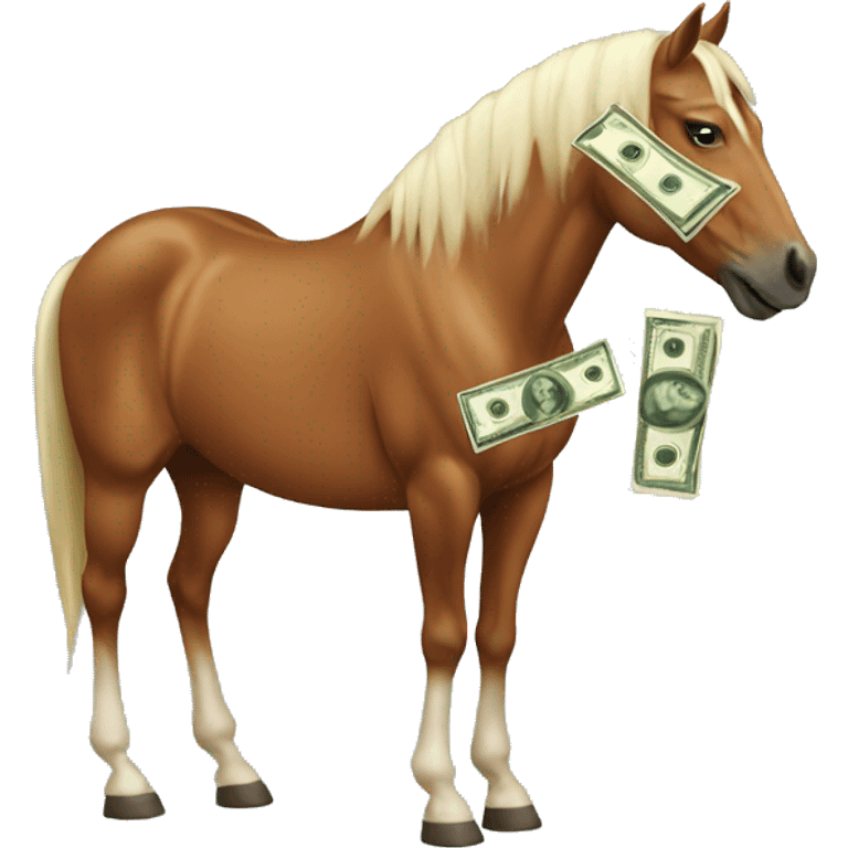 Horse with money emoji