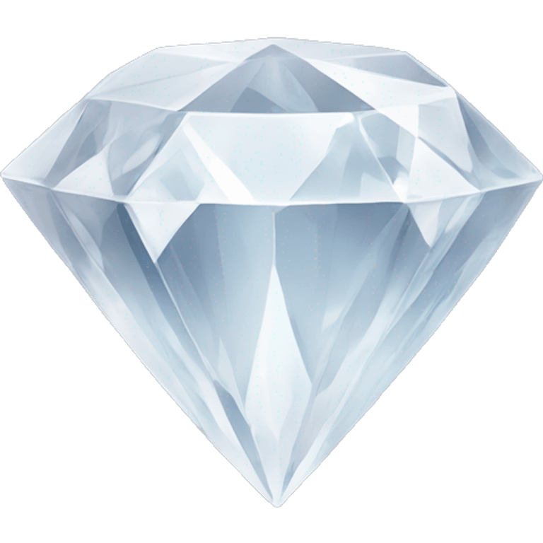 White natural crystal in the form of a diamond emoji