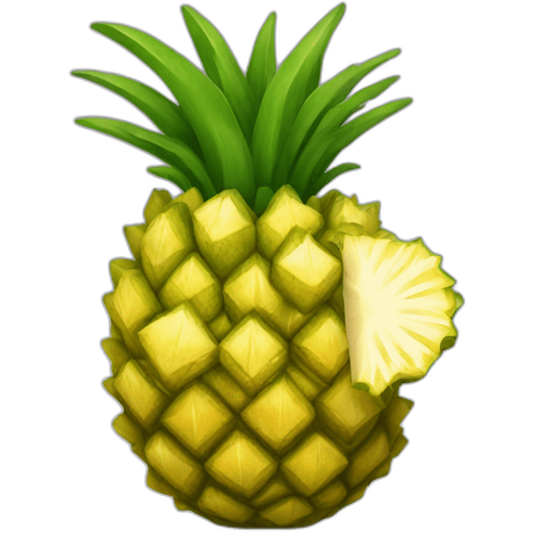 Ananas avec une bouche emoji