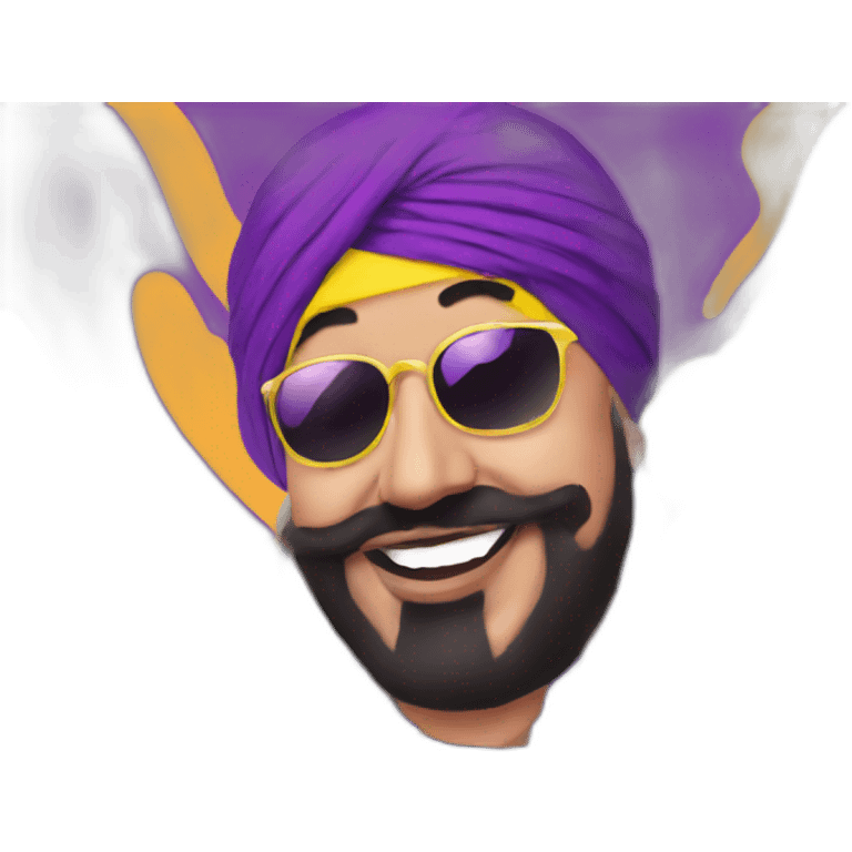 Purple daler mehndi emoji