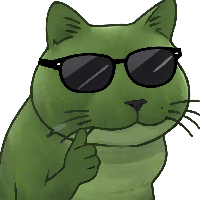 Cat with sunglasses emoji