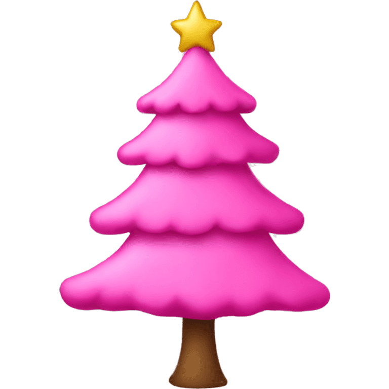 a pink christmas tree  emoji