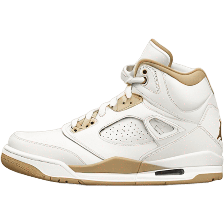 White and beige Jordan’s  emoji