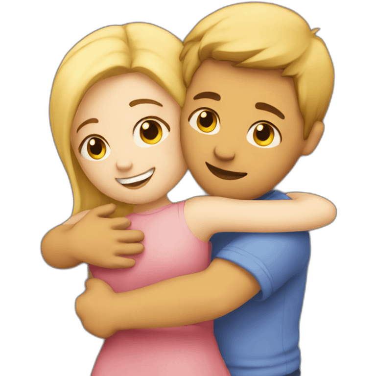 Couple hugging each other emoji