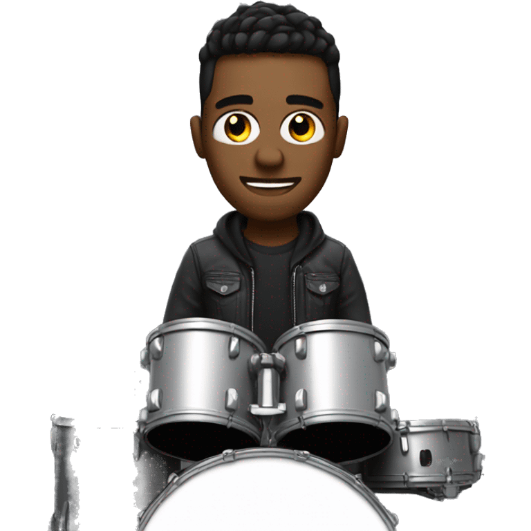 Cool guy plays drums emoji