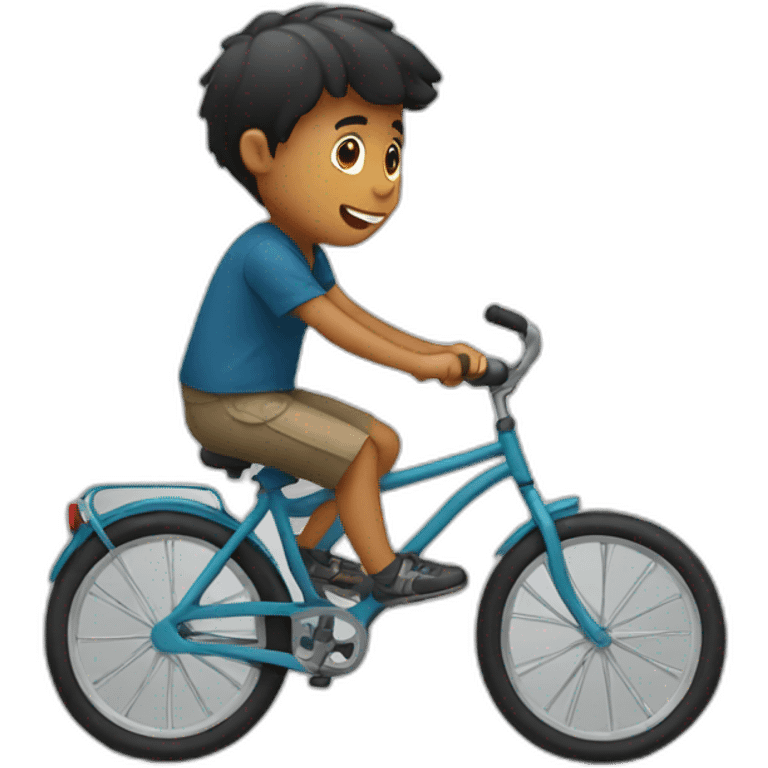 a boy,ride-bicycle emoji