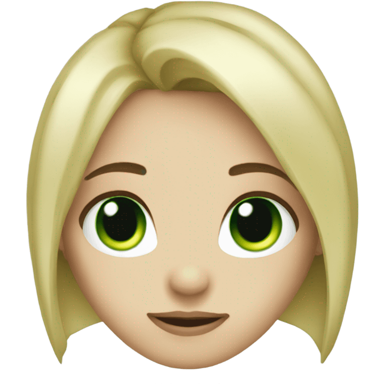 make a blonde haired green eyed cute emo girl emoji