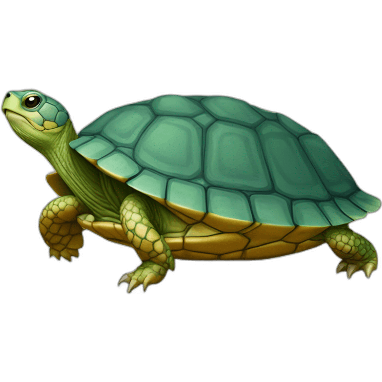 Tortue sur oiseau emoji