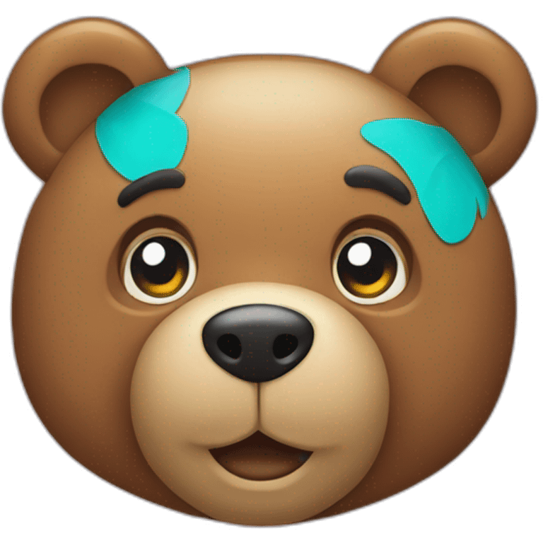 Multicolored teddy bear emoji