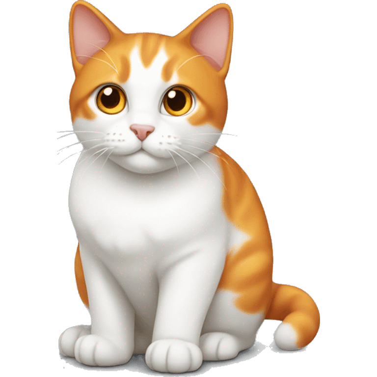 white and orange cat emoji