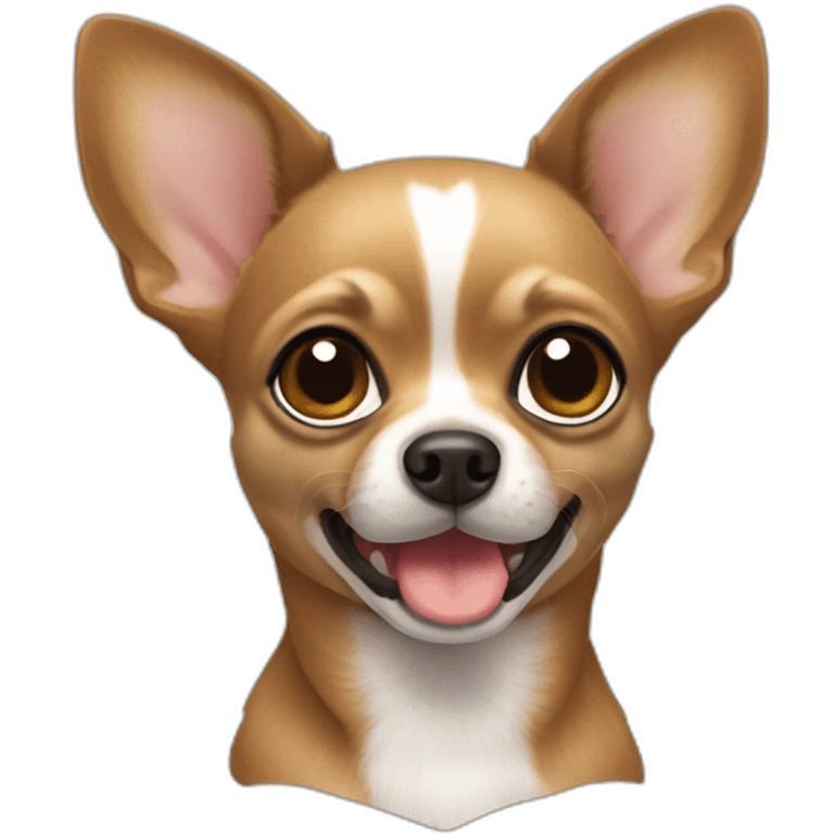 Chihuahua hebra color marrón  emoji