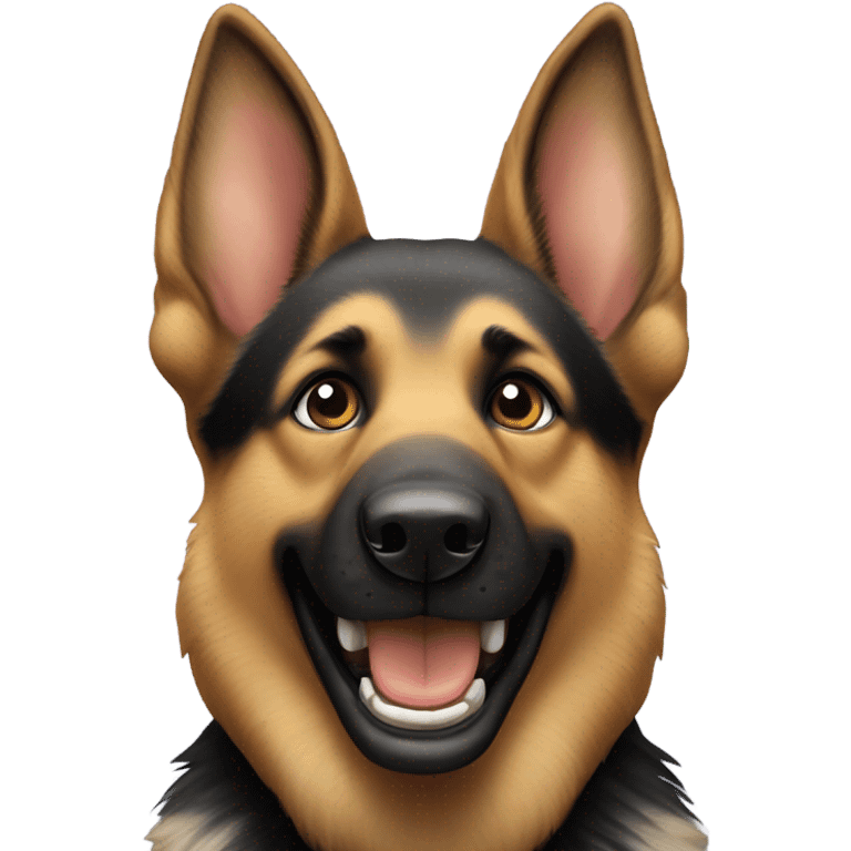 German shepherd saying i love you  emoji