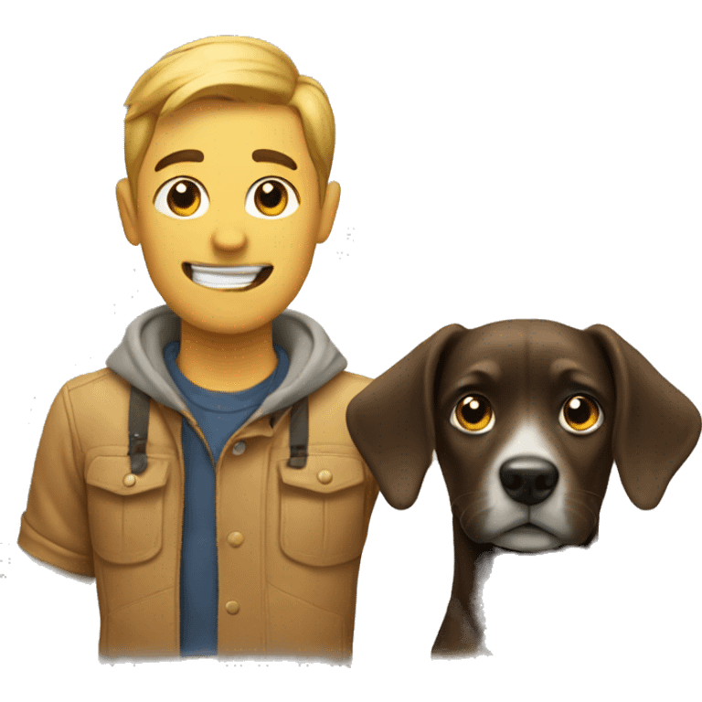 Dog with a Guy emoji