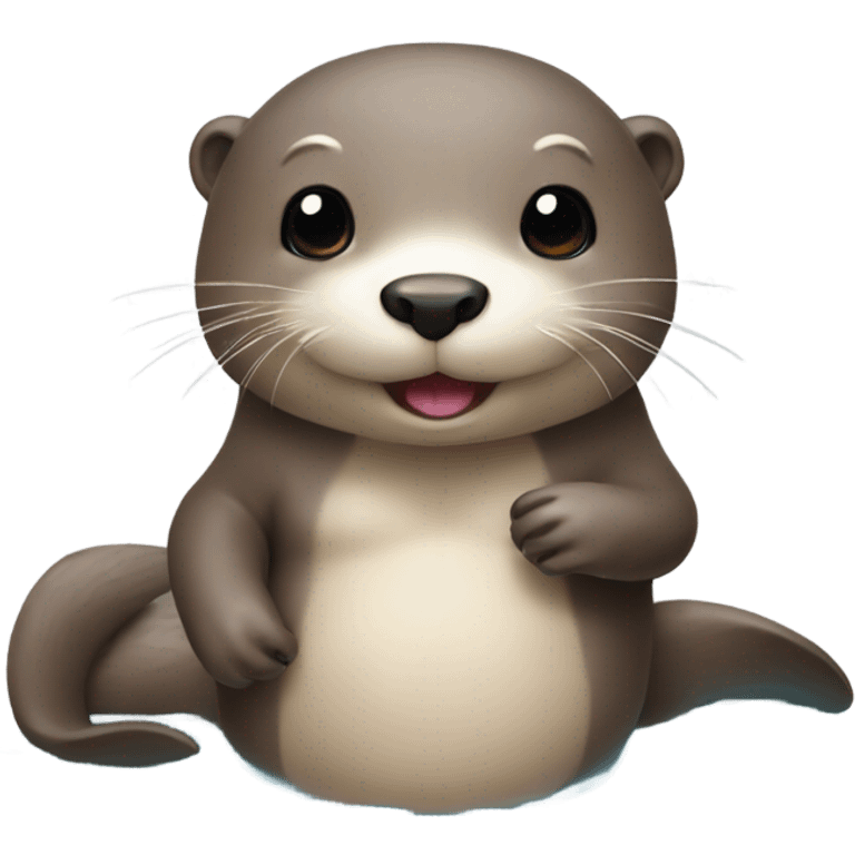 a cute otter wear a bikini emoji