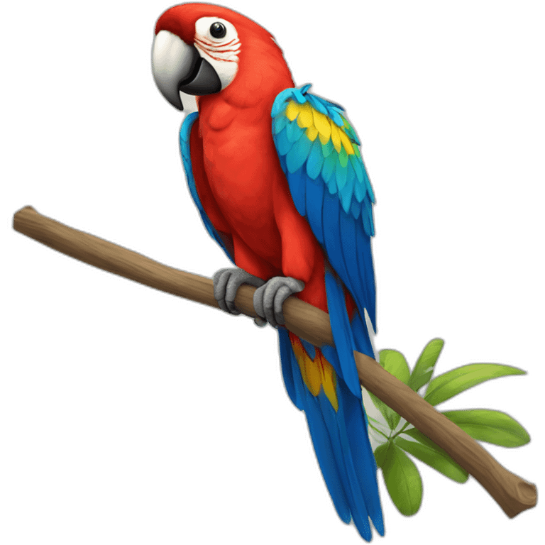 Scarlet Macaw Full Body Not Perched On A Branch emoji