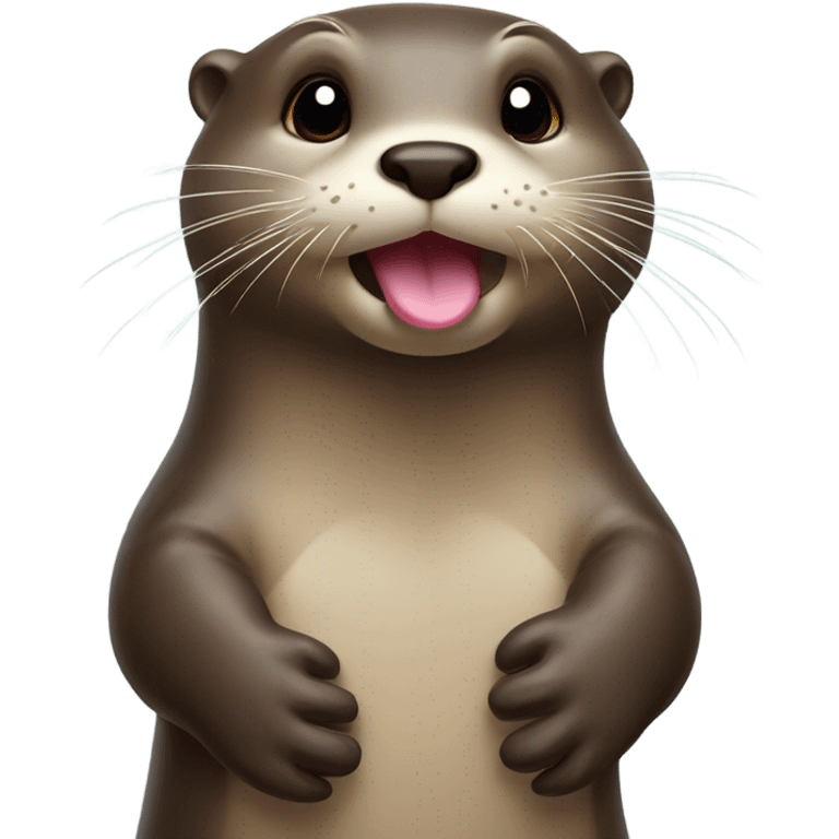 Otter blowing a kiss emoji