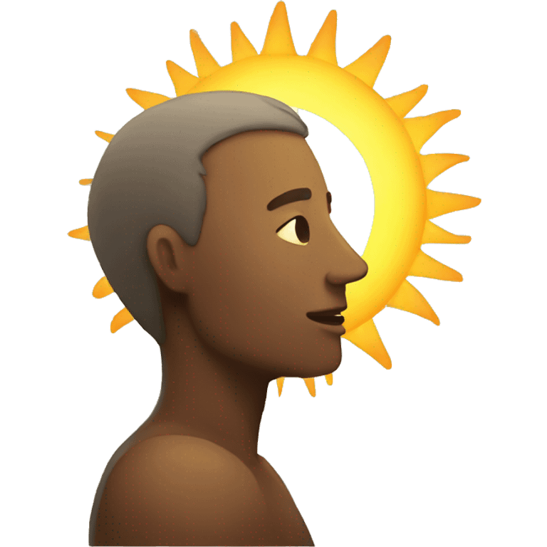 person staring at the sun emoji