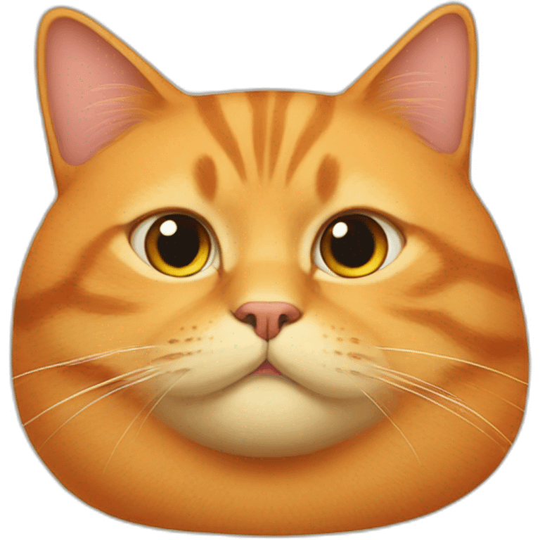 Fat orange cat emoji