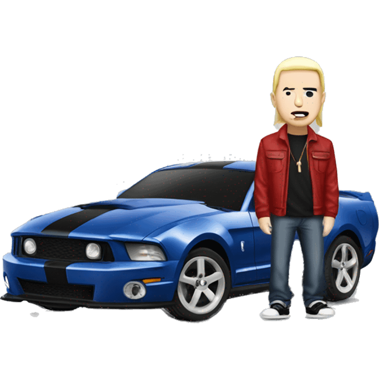 Eminem with mustang car emoji