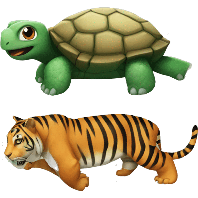 A turtle and a tiger combined emoji