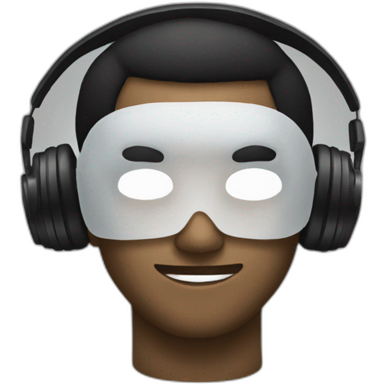 masked man as a DJ emoji